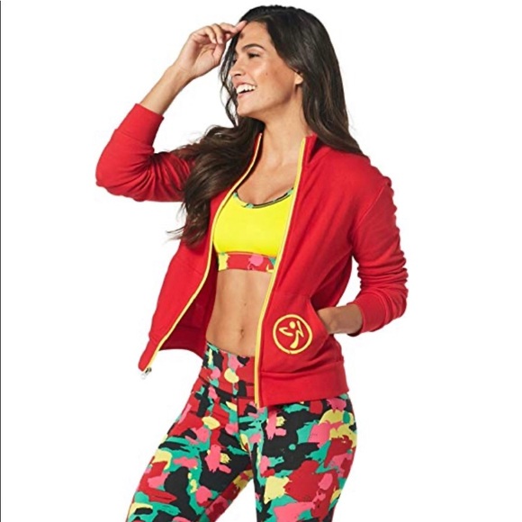 Zumba Fitness Tops - Zumba One Love Zip Up Cardigan, Well Red XL